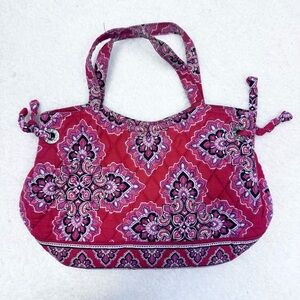 Vera Bradley Red Paisley Women's Medium Bag- Red Black Pink White